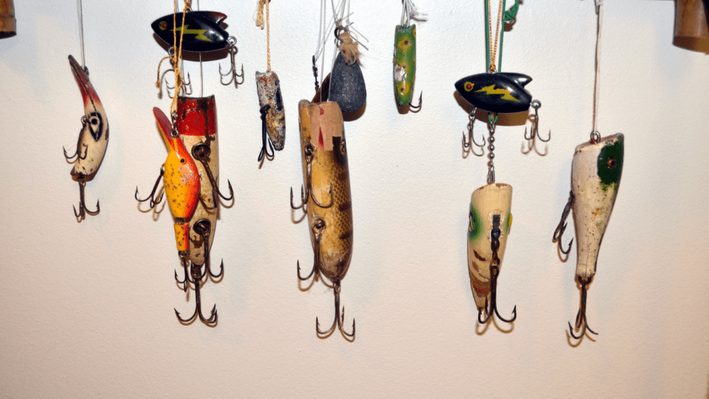 a group of fishing lures