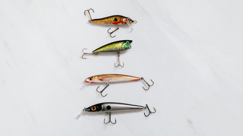 a group of fishing lures